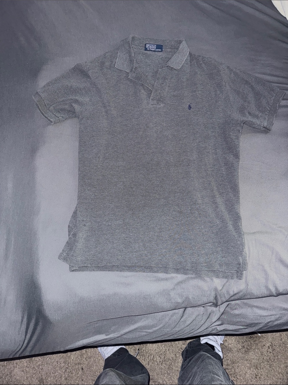Polo by Ralph Lauren Grey Short-Sleeve Polo with Navy Pony